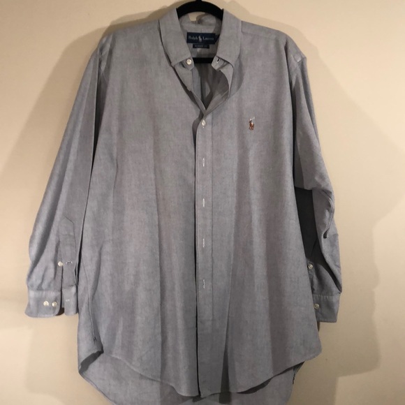 Ralph Lauren Gray Button-Down Size XL Neck 16.5 - Picture 4 of 8